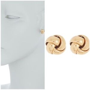 NWT ADORNIA 14k Gold Plated Sterling Silver Knot Earrings